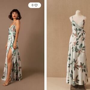 NWOT Hutch x Anthropologie Saratoga Dress Size XL Silky Wrap Maxi Gown‎